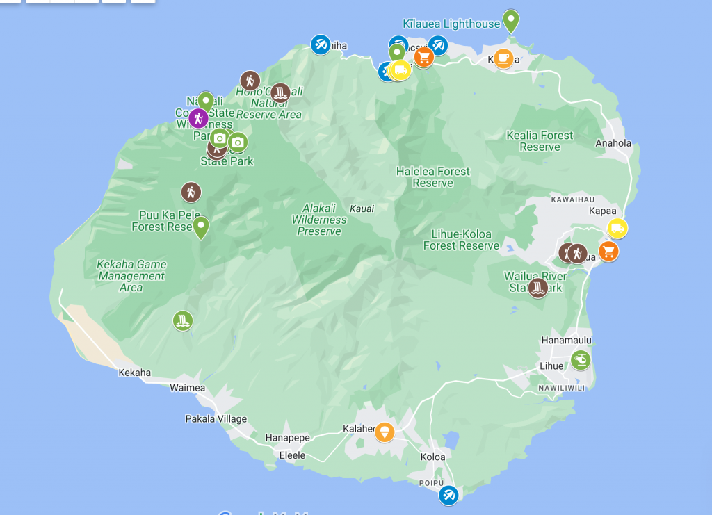 Nuestro mapa con todas las localizaciones de rutas, lugares que ver, playas y restaurantes recomendados.