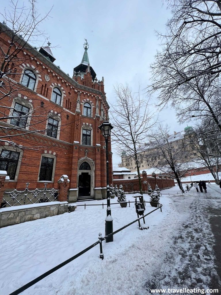 El casco histórico nevado en Cracovia.