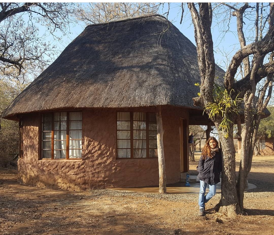 Nuestro alojamiento tipo hut en el Hlane National Park de Swazilandia (Eswatini)